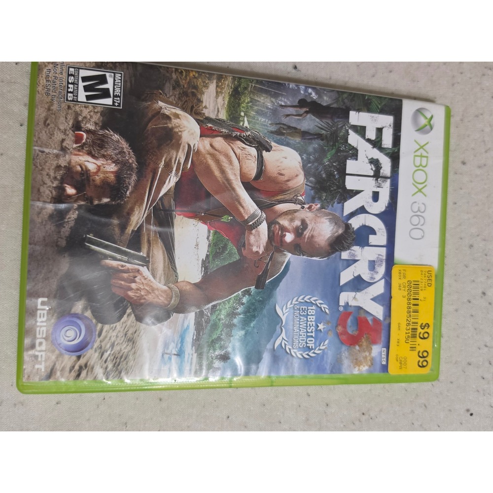 Far Cry 3 Xbox 360 Ubisoft First Person Shooter Open‎ World Action Video Game